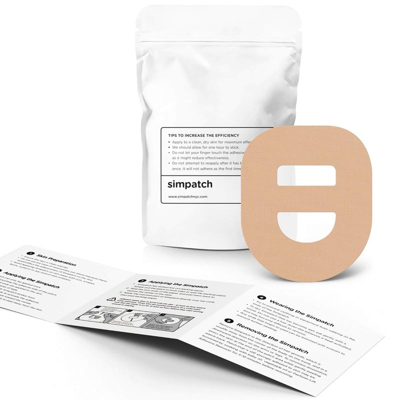 SIMPATCH Adhesive Patch for Omnipod with Strap - Pack of 25 (Tan) - Image 2