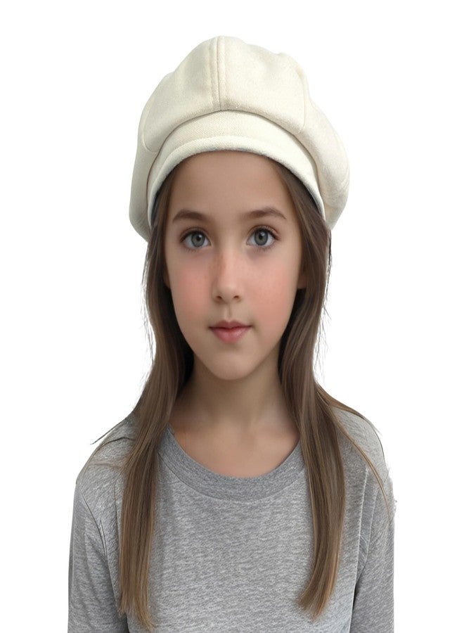Jastore Kids Boys Girls Beret Hat Newsboy Caps Artist Cap for Toddler (US, Age, 3 Years, 6 Years, Beige) - Image 1