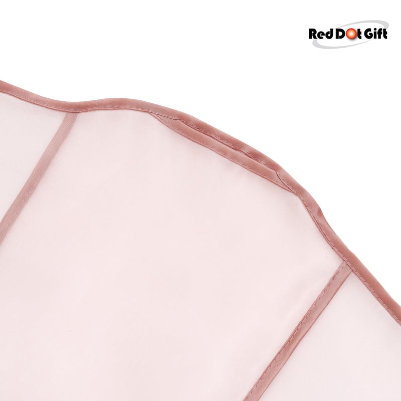 Red Dot Gift Pack of 10 Premium Organza Hanging Garment Bag 66''x 24'' / 165 * 60cm Tie with ribbon Dress Bags for Closet and Cloth Storage (Rose Pink) - Image 3