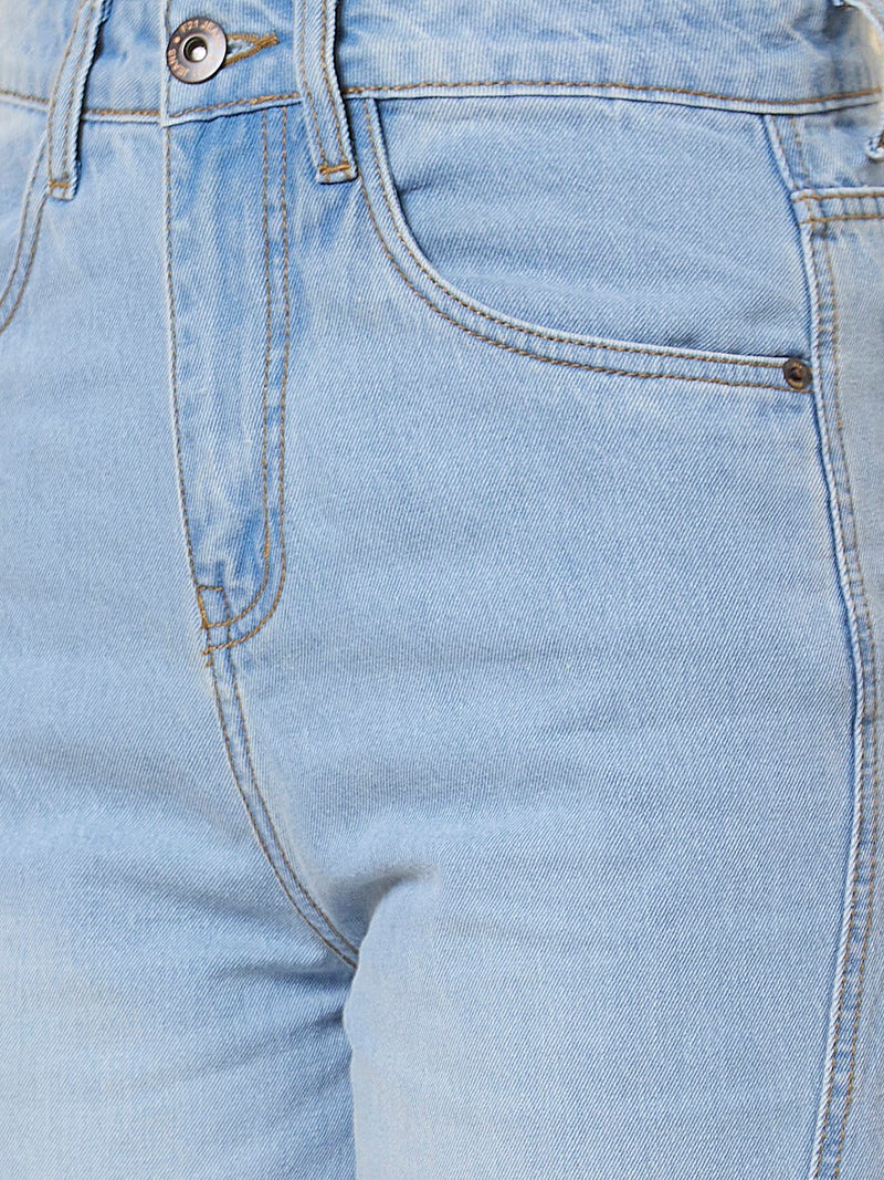 globus Globus Women Stretchable Mid-Rise Wide Leg Frayed Jeans  - Image 5
