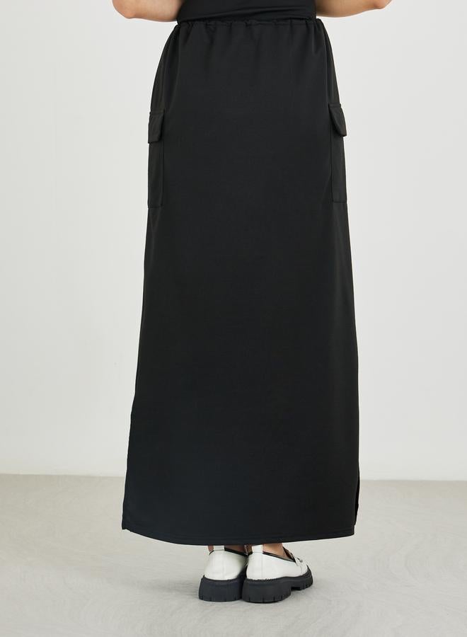 تايك تو تنورة ماكسي كارغو مع حبل ربط - Image 4