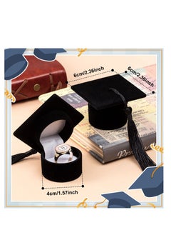SYOSI 4 Pcs High School Graduation Hat Ring Box for Jewelry Gift Graduation Gift Box High School Class Ring Box Creative Hat Ring Earring Box for School Class 2023 Grad Celebration Party Supplies  - Image 5