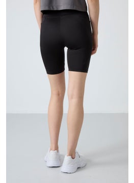 Tommy Life Black Polyester Flexible Standard Fit Performance Women's Biker Tights - 91012  - Image 5