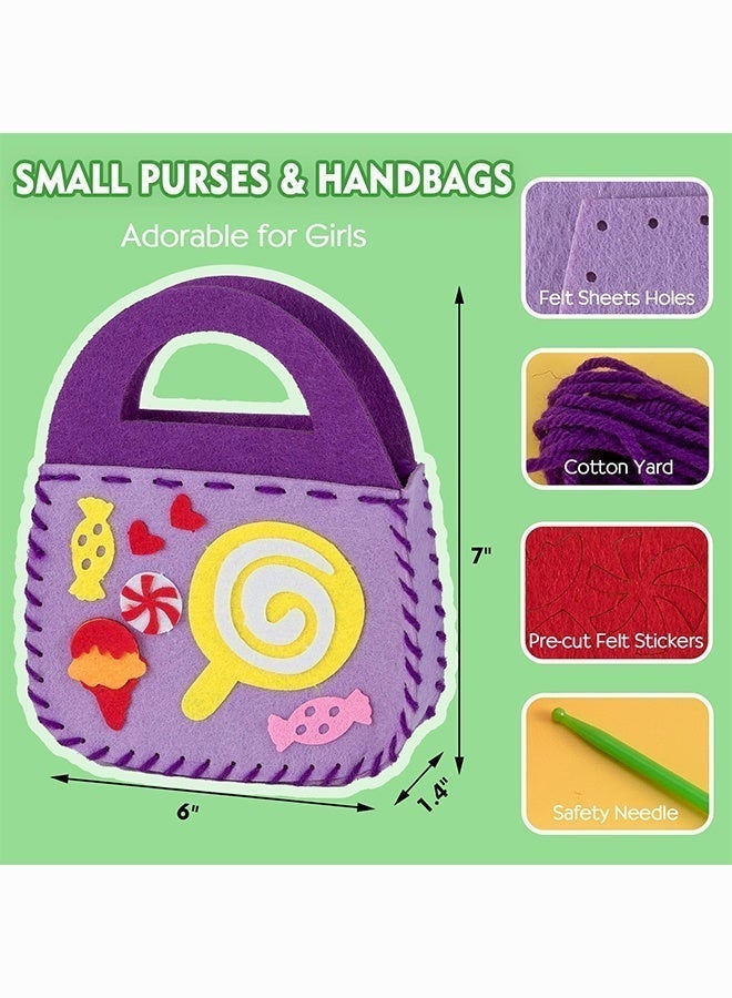 BELANO Children Sewing Kit 4 Pack Felt Craft Kits for Beginners DIY Hand Sewing Bag Toys Educational Gift for Kids Girls Boys - Image 2