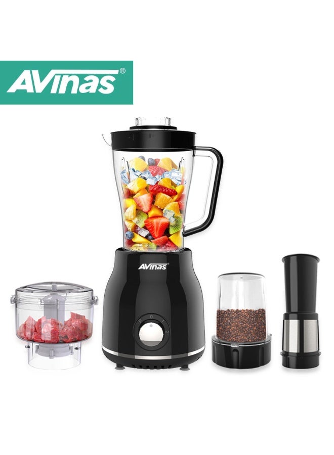 General Avanos 3 In 1 Blender 1.6L With Chopper And Grinder 2 Speed Plus Pulse Red Black AVBL064