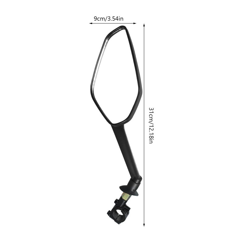 Adjustable Bicycle Rearview Mirrors Convex Glass Handlebar Mount 2 Bases Cycling Safety - Image 3