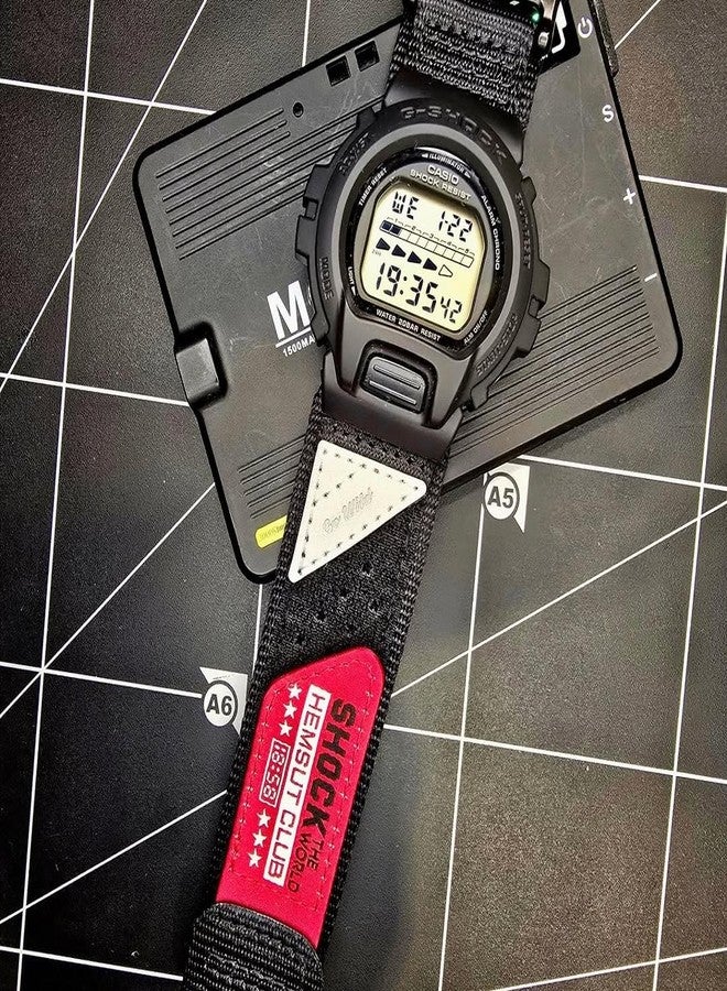 DAVILANE 18mm Watch Band Strap for Casio F-91W F-94W F-105W F-84W AE-1200 AE-1300 AE-1500WH W-215 W-216H W-217 W-218H SGW-300H,Rugged Nylon Sports Strap（Package Included: 2 X Casio Watch Bands） - Image 3