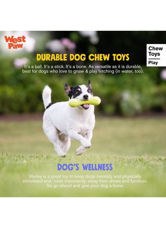 West Paw - WEST PAW Zogoflex Hurley Dog Bone Chew Toy Floatable Pet Toys for Aggressive Chewers, Catch, Fetch Bright-Colored Bones for Dogs Recyclable, Dishwasher-Safe, Non-Toxic, Small, Tangerine - Image 1