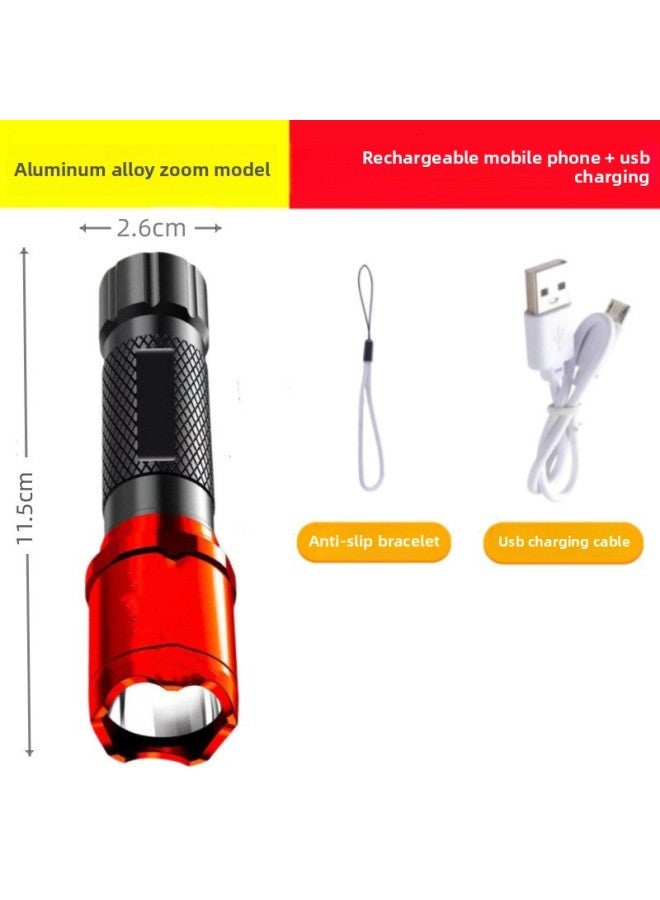 مصباح يدوي قوي قابل لإعادة الشحن عبر USB، إضاءة صغيرة للطلاب، محمول، فائق السطوع، جيب، بعيد المدى، هدية خارجية 