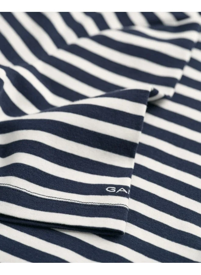 GANT Gant Slim Striped 1X1 Ribbed Ss T-Shirt