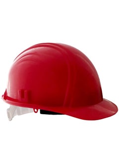 TAHA SAFETY 3 Line Safety Helmet for Construction & Outdoor Activities | Adjustable Chin Strap & Manual Type Adjustment | Lightweight, Comfortable & Durable Hard Hat | Red 
