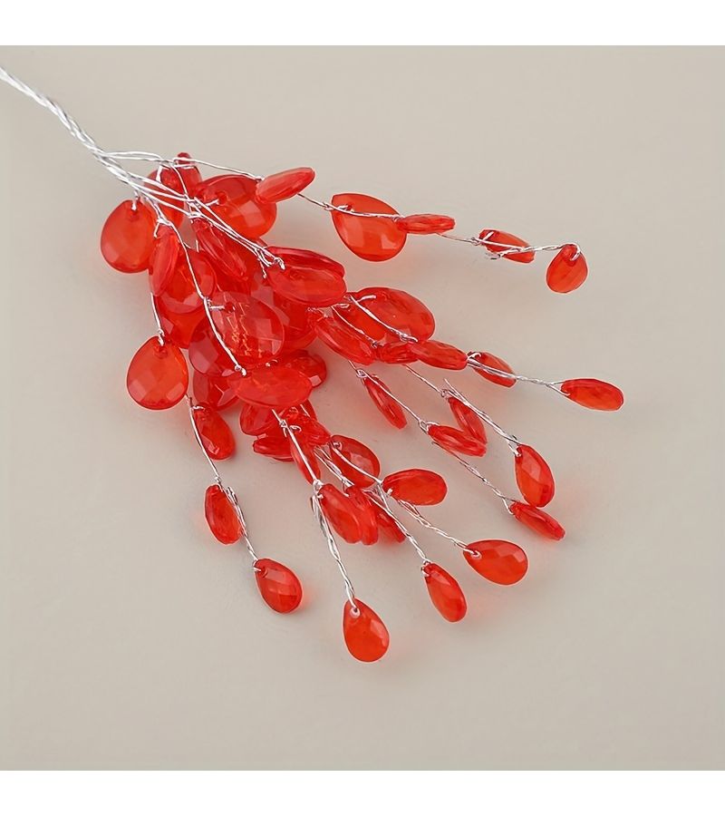 50 Pcs Pink Acrylic Teardrop Beads Home Wedding Party Decoration - Image 2