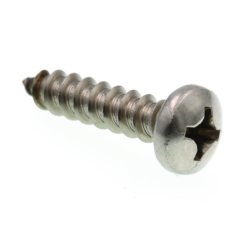 PrimeLine 9020859 Sheet Metal Screw SelfTapping Pan Head Phillips 12 X 1 in Grade 188 Stainless Steel Pack of 25