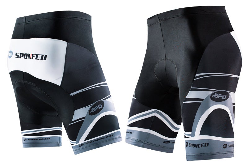 sponeed Mens Bicycling Shorts Bike Riding Pants Cushioned Cycle Bottoms US XL Gray Multi