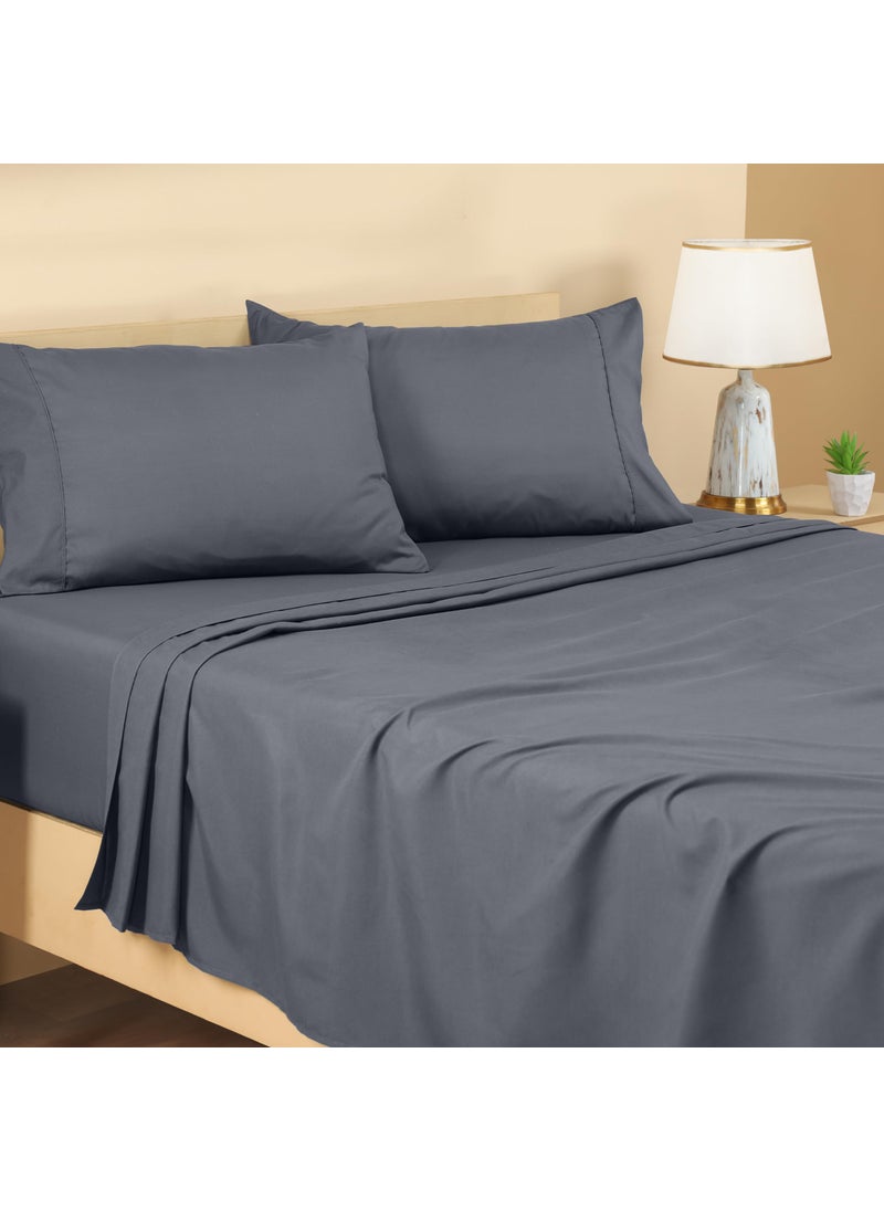Utopia Bedding Utopia Bedding Queen Sheet Set - Brushed Microfiber - Soft Bed Sheets for Queen Size Bed Set - Luxury Bedding Sheets with Fitted Sheet  Flat Sheet & 2 Pillow Cases - Deep Pocket (Grey)  - Image 1