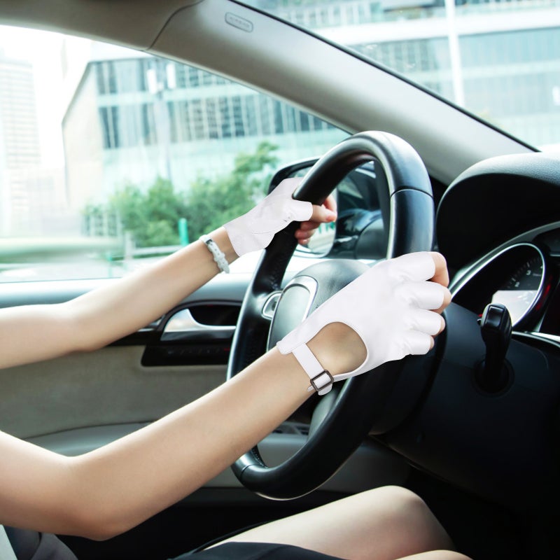 Half Finger Gloves for Women, Punk Style with Ventilated Design for Driving and Biking - Image 4