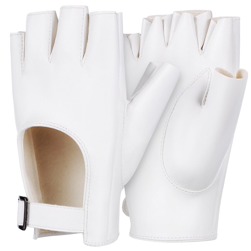 Half Finger Gloves for Women, Punk Style with Ventilated Design for Driving and Biking - Image 1
