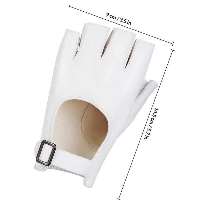 Half Finger Gloves for Women, Punk Style with Ventilated Design for Driving and Biking - Image 2