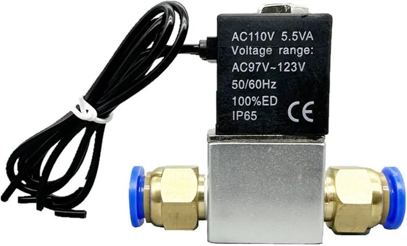 2 Normally Closed Pneumatic Solenoid Valve with Quick Connector 12V 24V 110V 220V 1/4" Pneumatic Valve for CNC Air(220V,10mm) - Image 2