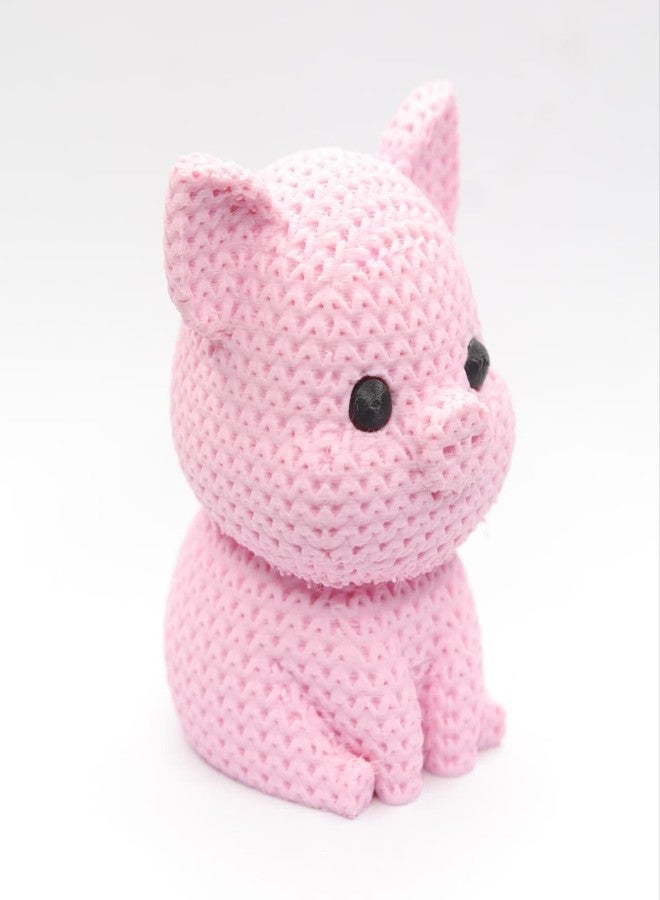 HICHISO - Pigloo The Knitted Piglet Desk Decor | Eco-Friendly Polymer Collectible | Stress Relief Mood Booster Showpiece for Office & Home | Cute Animal Gift for Colleagues, Friends & Kid | Crochet - Image 4