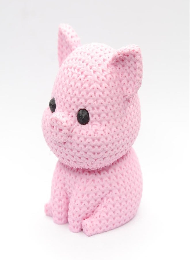 HICHISO - Pigloo The Knitted Piglet Desk Decor | Eco-Friendly Polymer Collectible | Stress Relief Mood Booster Showpiece for Office & Home | Cute Animal Gift for Colleagues, Friends & Kid | Crochet - Image 3