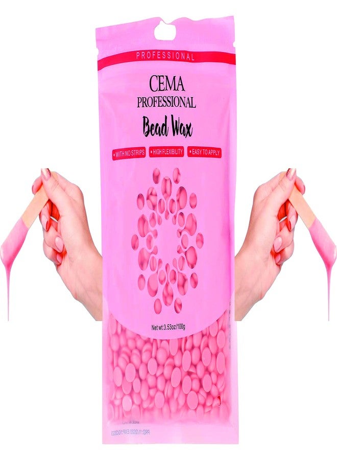 CEMA Professional Hard Wax Beads for Hair Remova | Strip-Free Microwave Wax for Face, Body, Bikini & Sensitive Skin | Easy to Apply, High Flexibility, Painless Waxing (100 Grams, Pink Wax) - Image 5