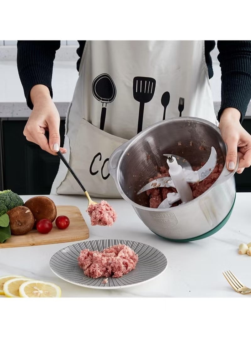 Gonice Food Chopper Electric Meat Grinder 500w Food Grinder with 6-layer Blade 4l Stainless Steel Bowl Fast & Slow 5 Speeds 4L  - Image 3