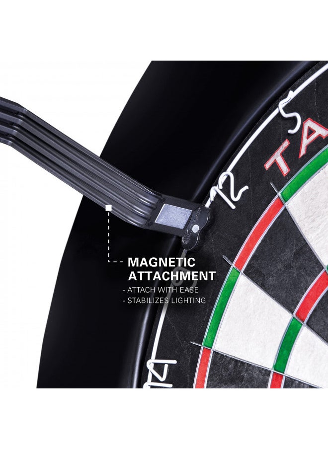 Target - Target Darts Corona Vision Dartboard Lighting System, Black Frame | White LED Dart Board Surround Ring Light with Magnetic Feet | Shadow Eliminating Dartboard Light | Professional Darts Accessories - Image 1