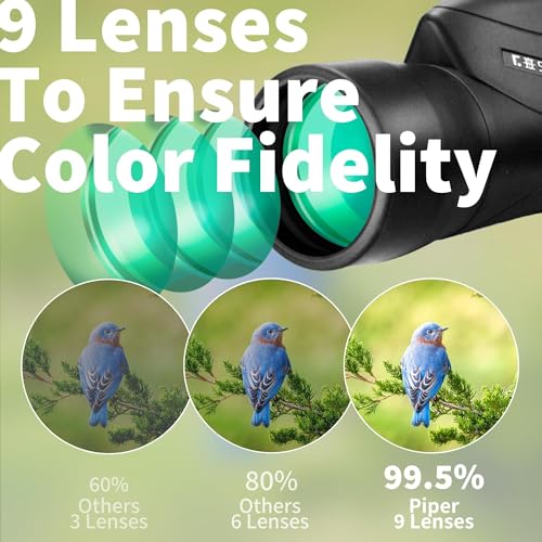 Gosky Monoculars Telescope 15x55 HD Monocular for Adult with BAK4 Prism FMC Lens Lightweight Monocular with Smartphone Adapter Suitable for Bird Watching Hunting Black - Image 3