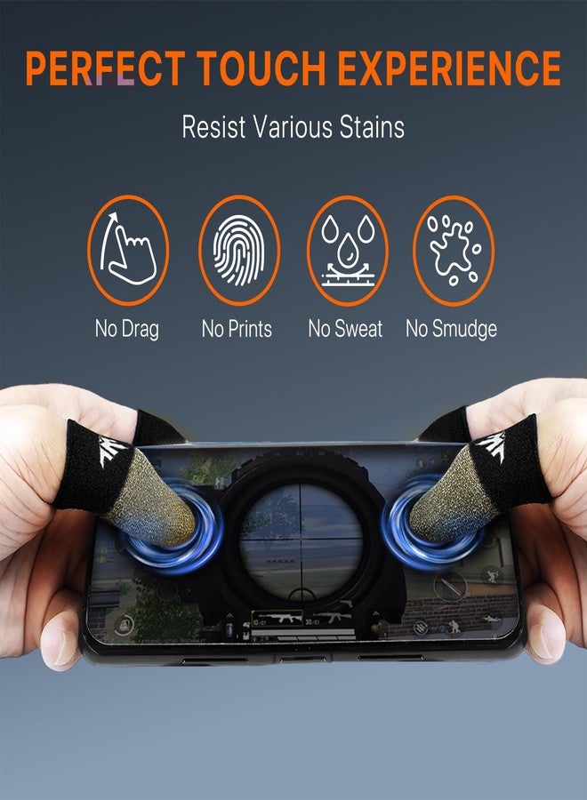 Jwh 8 Pack Mobile Phone Gaming Accessory Thumb Finger Sleeves,0.15 Ultra Thin Pure Silver Fiber,Silky Tip Covers,Finger Cots for Pubg Gaming Gloves,Guantes para Dedales Dedos Gamer Profesionales - Image 5