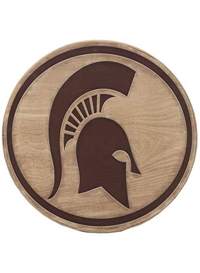Open Road Brands Michigan State University Spartans Logo Wood Wall Decor - Vintage Michigan State Wall Art for Man Cave, Office or Bedroom - Image 1