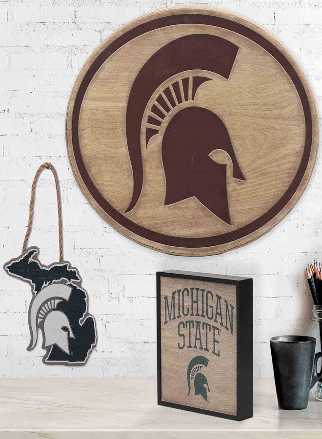 Open Road Brands Michigan State University Spartans Logo Wood Wall Decor - Vintage Michigan State Wall Art for Man Cave, Office or Bedroom - Image 5
