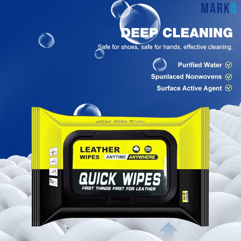 MARKQ Sneaker Cleaning Wipes | Portable Shoe Cleaner Quick Pads for Dirt & Stain Removal | Disposable Travel Shoe Cleaning Sheets – Pack of 5 - Image 5