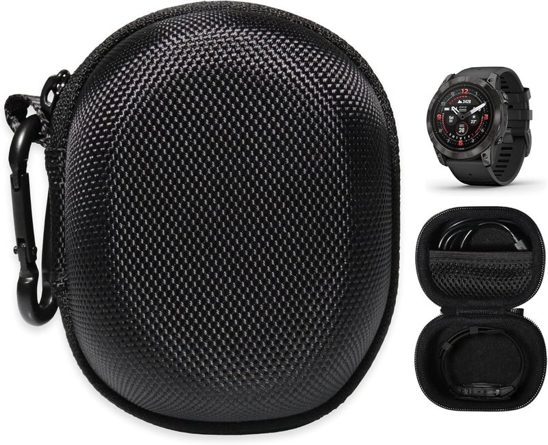 Alltravel حافظة تنظيم Alltravel لجهاز Garmin Epix Gen 2 وEpix Pro Gen 2 وEpix وEpix Pro وFenix 6X وFenix 6 Pro وFenix 7 وFenix 7 Pro مع جيب شبكي لكابل الشحن باللون الأسود - Image 1