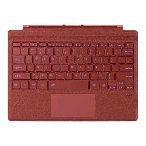 Zoof Type Cover for Microsoft Surface Pro 7 Pro 76 54 3 123 inch UltraSlim Wireless Bluetooth Tablet Keyboard with Multi Touchpad Poppy Red - Image 1