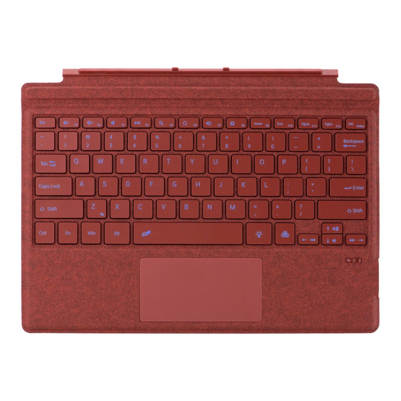 Zoof Type Cover for Microsoft Surface Pro 7 Pro 76 54 3 123 inch UltraSlim Wireless Bluetooth Tablet Keyboard with Multi Touchpad Poppy Red - Image 2