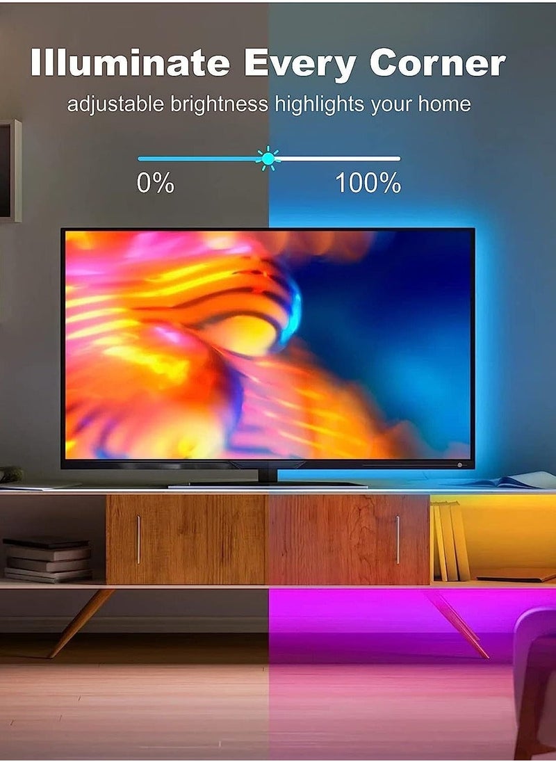 يو إل اتش واي سي شريط إضاءة LED RGB للغرفة: متغير الألوان مع جهاز تحكم عن بُعد، مقاوم للماء ويأتي بمدخل USB للتشغيل. مثالي للتلفزيون، غرفة النوم، الكمبيوتر وديكور أحواض السمك. متوفر بأطوال 2م، 5م، و10م.  - Image 5