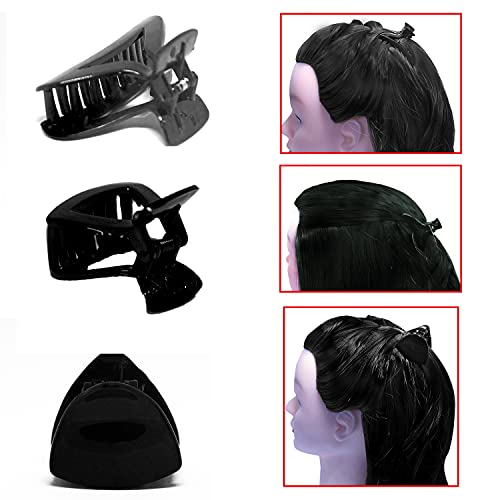 FOK All Hair Purpose Medium Size Stylish Hair Clutchers/Claws For Girls & Women (Black), 7 Pcs - Image 3