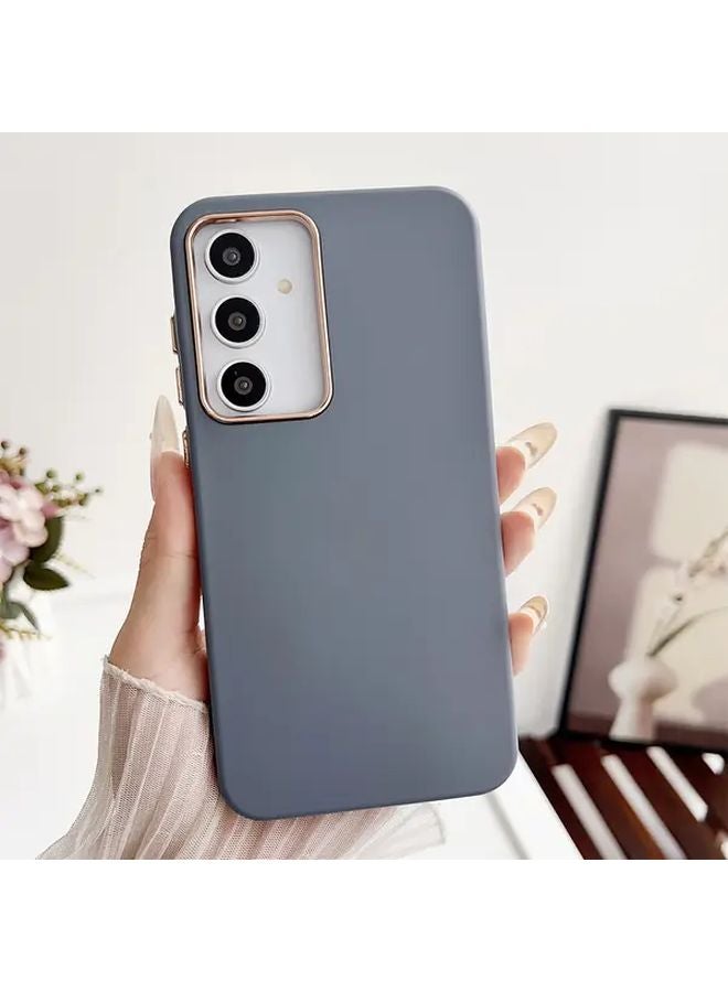 Samsung Galaxy A55 5G Phone Case Black with Flannel Lining and Electroplated Buttons - Image 5