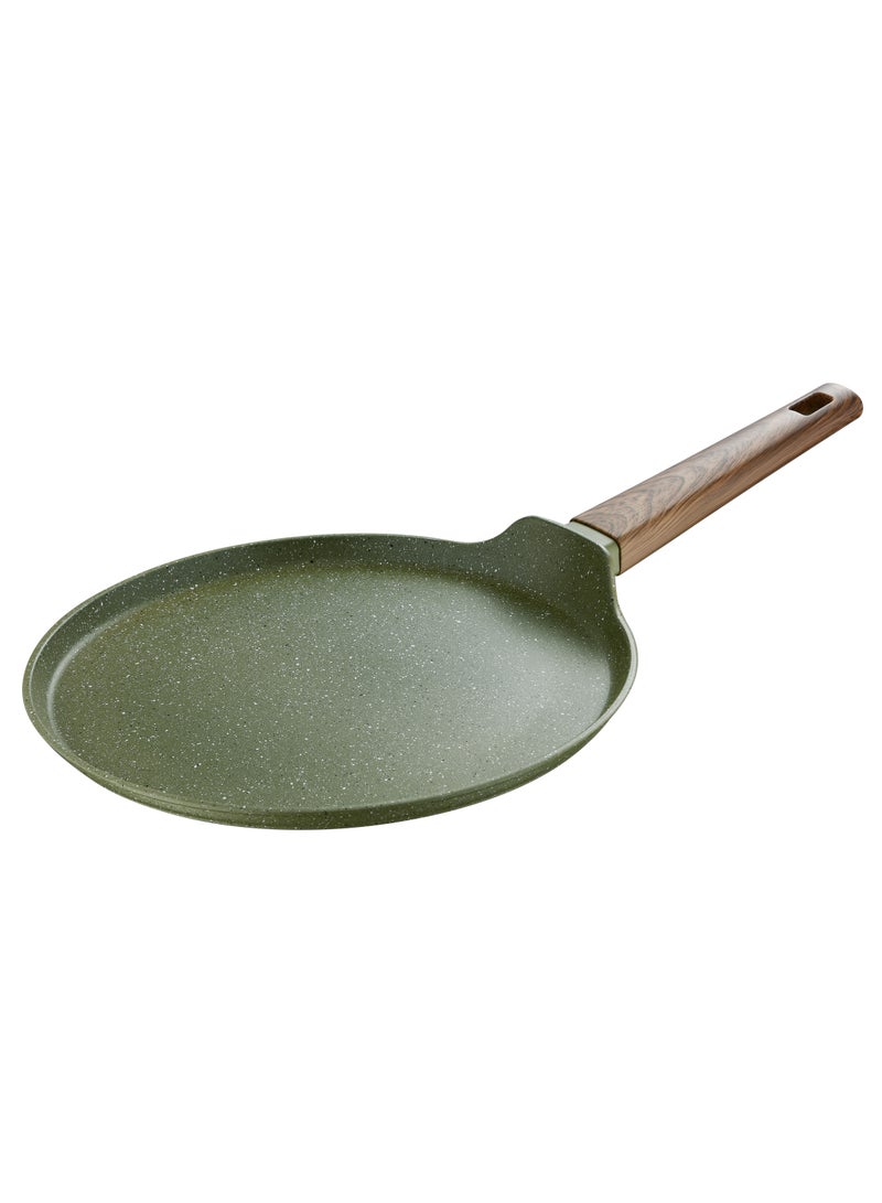 BERGNER ACADIA FORGED ALUMINUM  PANCAKE 28CM WITH  INDUCTION BOTTOM, GREEN COLOR, BG56228GR - Image 1