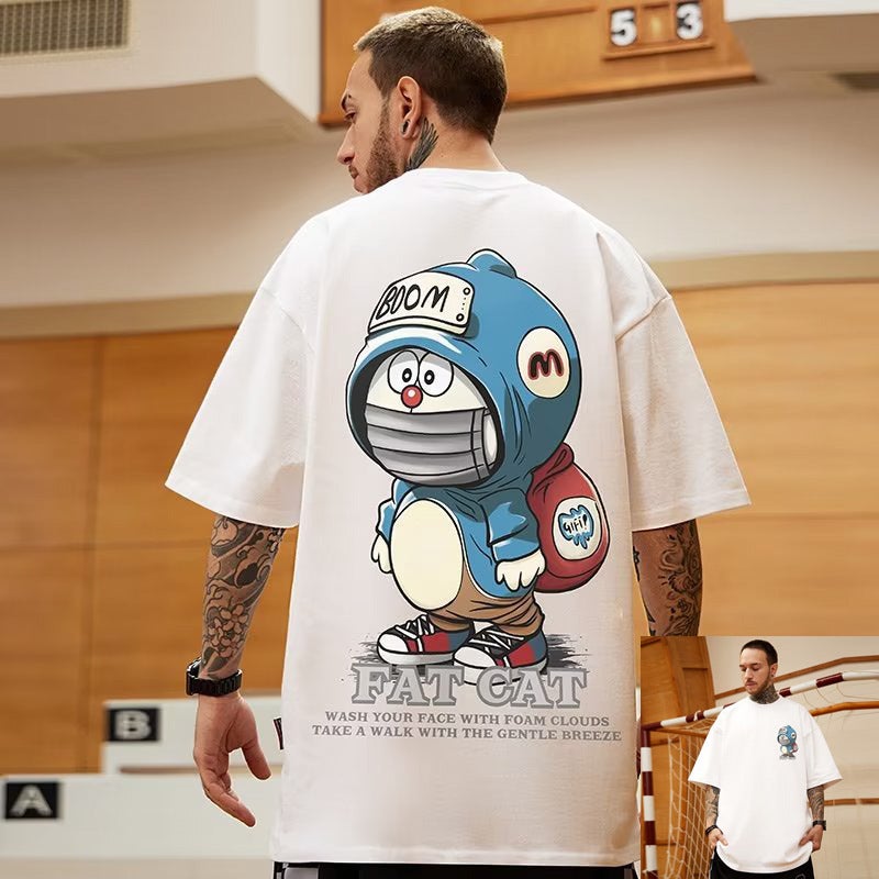 T27 Polyester Printed Short-Sleeved T-Shirt M-8Xl Export Summer Trendy T-Shirt Loose Over - Image 1