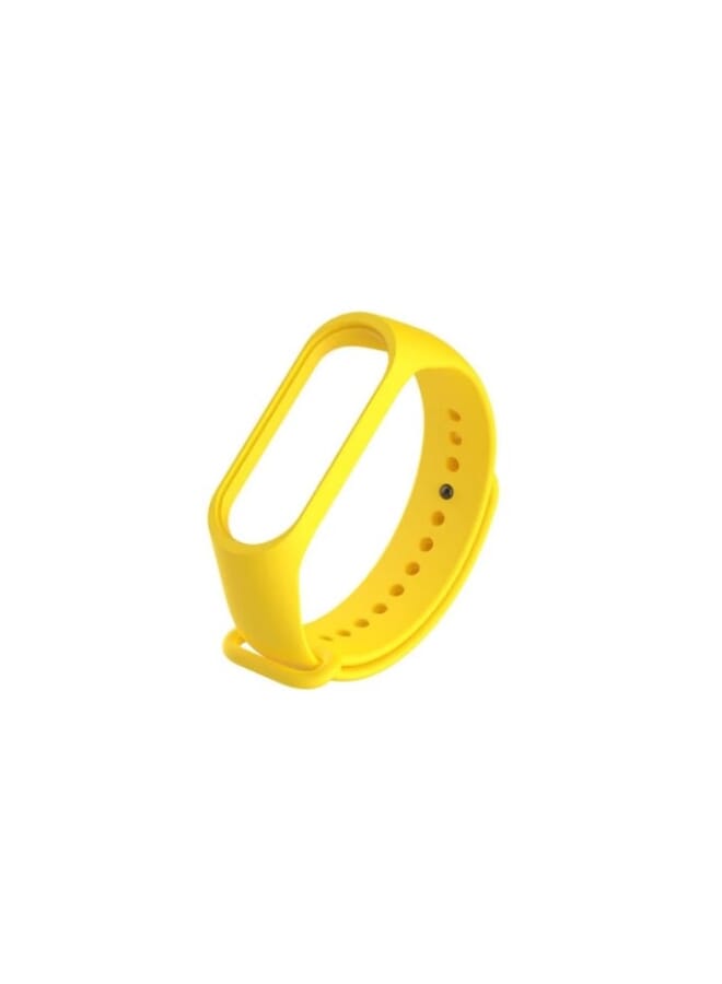 Replacement Silicone Strap For Xiaomi Mi Band 5/6 Yellow  - Image 1