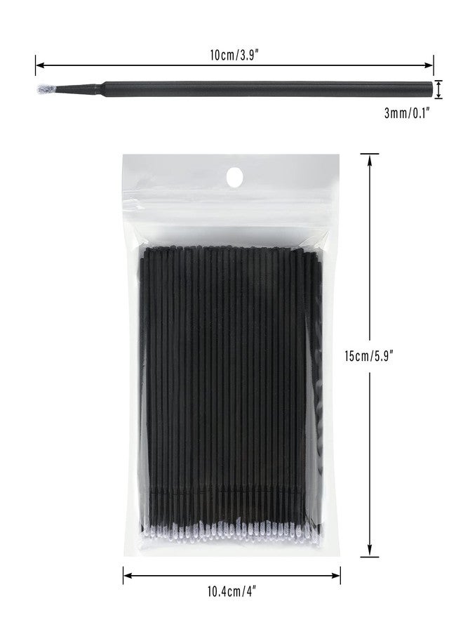 G2PLUS Micro Swabs - 100pcs Cotton Swabs for Makeup, Black Disposable Applicators Brush for Nails, Eyeliner and Lash Tech Supplies - Image 2
