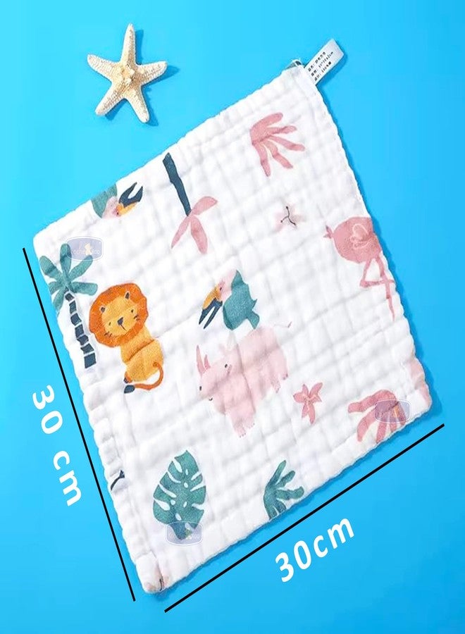 Koochie-Koo Soft Muslin Cloth for New Born Baby 500 GSM | 30x30 cm, Pack of 3 | Gentle Baby Towels Newborn | Premium Bath Towels for Delicate Skin | Gift for New Parents Fabric - Image 4