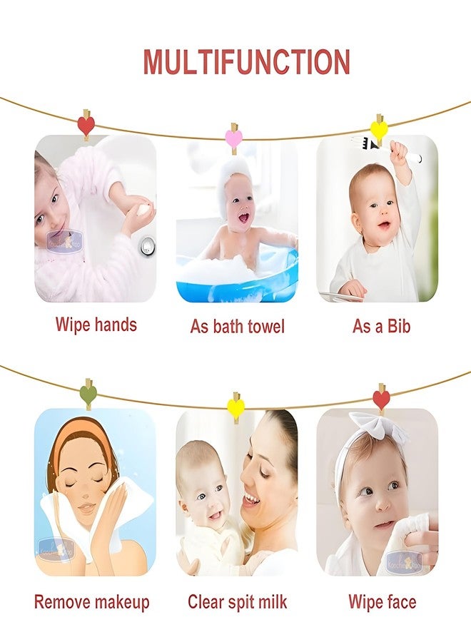 Koochie-Koo Soft Muslin Cloth for New Born Baby 500 GSM | 30x30 cm, Pack of 3 | Gentle Baby Towels Newborn | Premium Bath Towels for Delicate Skin | Gift for New Parents Fabric - Image 5