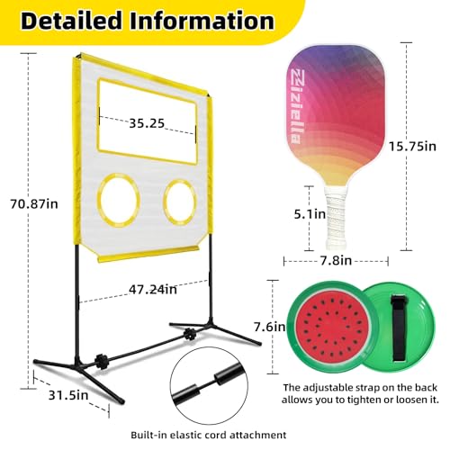 Ziziella Indoor Paddle Game with Net, Portable Pickleball Set with Net for Family or Solo Fun, All in One Outdoor Sports - Badminton, Pingpong, Tennis for Lawn, Backyard, Camping, Beach - Image 5