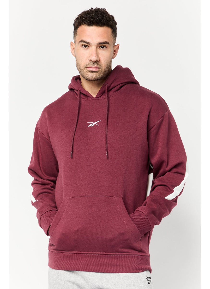 Reebok Men Sportswear Fit Long Sleeves Running Sweatshirt, Maroon  - Image 1