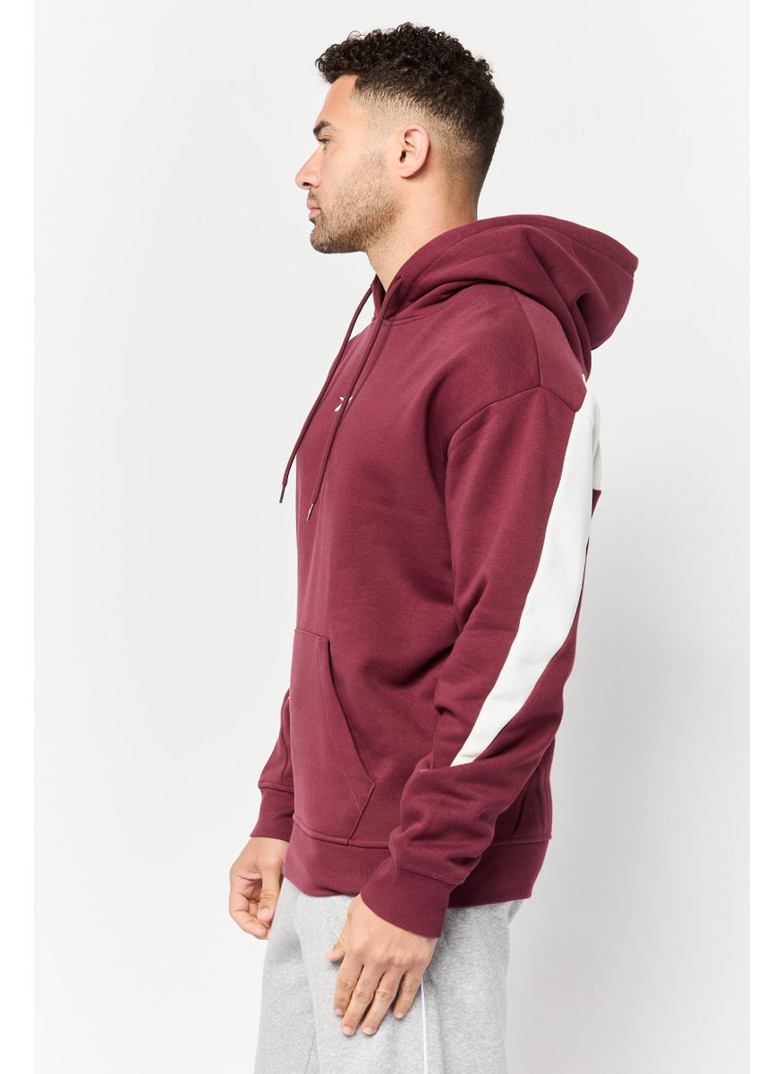 Reebok Men Sportswear Fit Long Sleeves Running Sweatshirt, Maroon  - Image 4