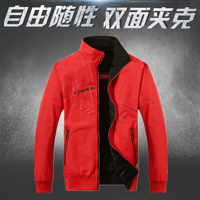 24 Autumn Youth Fashion Fashion High Quality Trendy Men'S Casual Jacket Zipper Cardigan Double-Sided Jacket - Image 2