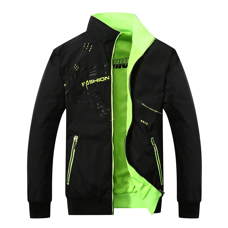 24 Autumn Youth Fashion Fashion High Quality Trendy Men'S Casual Jacket Zipper Cardigan Double-Sided Jacket - Image 3